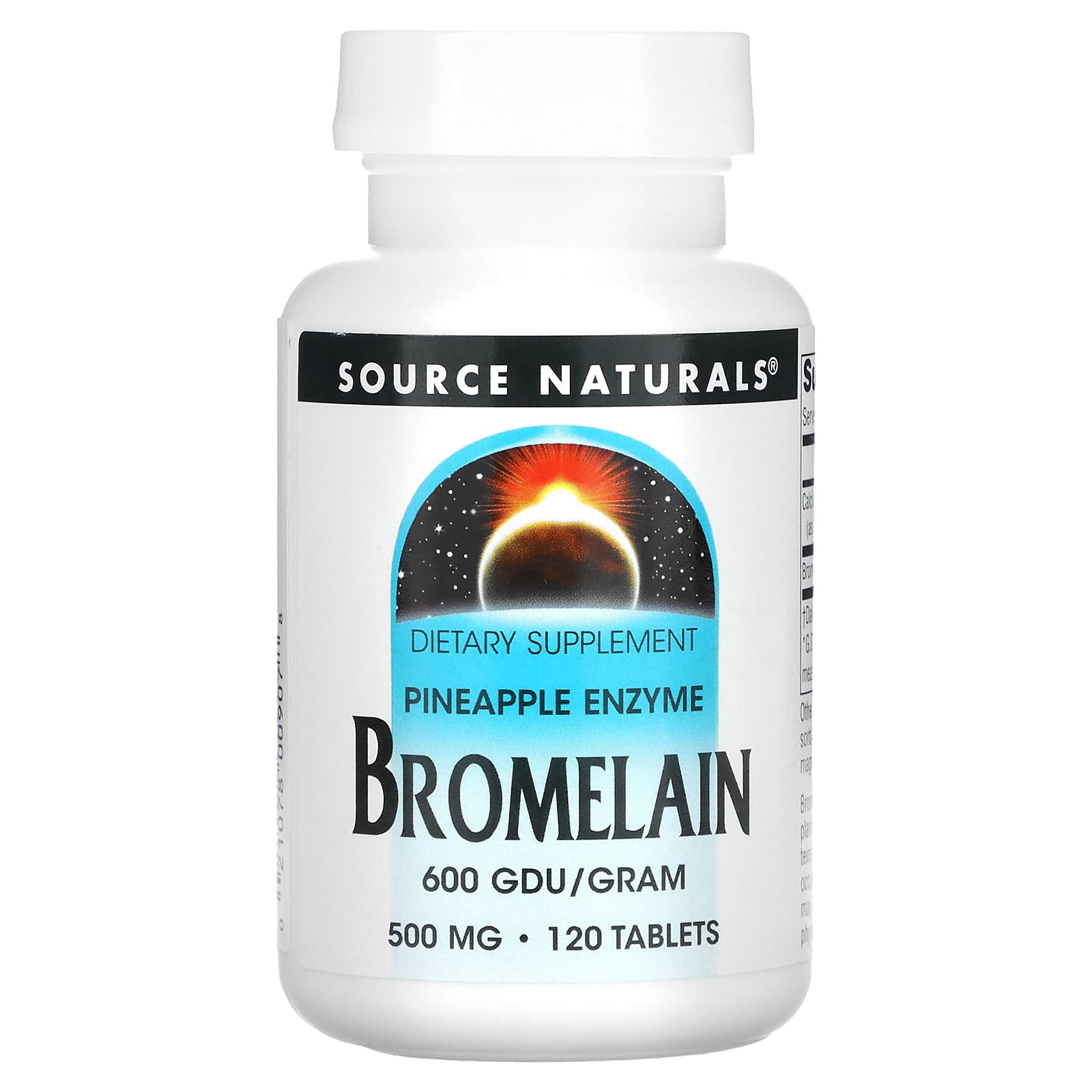 Source Naturals, Bromelain 500 mg, 120 Tablets UPC 021078009078 | Hilife Vitamins