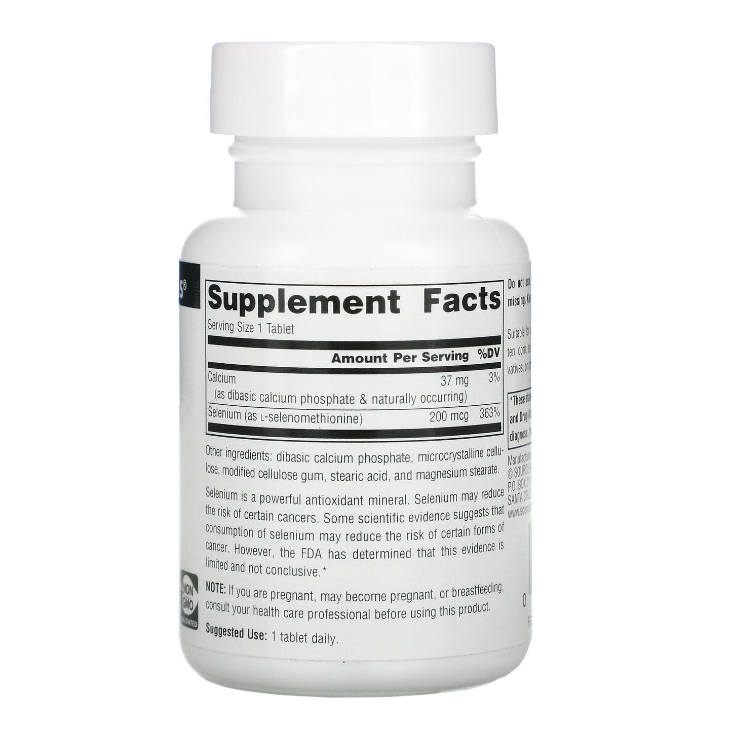 Source Naturals, Selenium, Yeast Free 200 mcg, 120 Tablets UPC 021078009238 | Hilife Vitamins