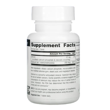 Source Naturals, Selenium, Yeast Free 200 mcg, 120 Tablets UPC 021078009238 | Hilife Vitamins