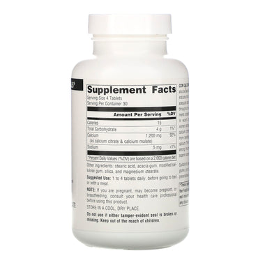 Source Naturals, CCM Calcium™ 300 mg, 120 Tablets UPC 021078009597 | Hilife Vitamins