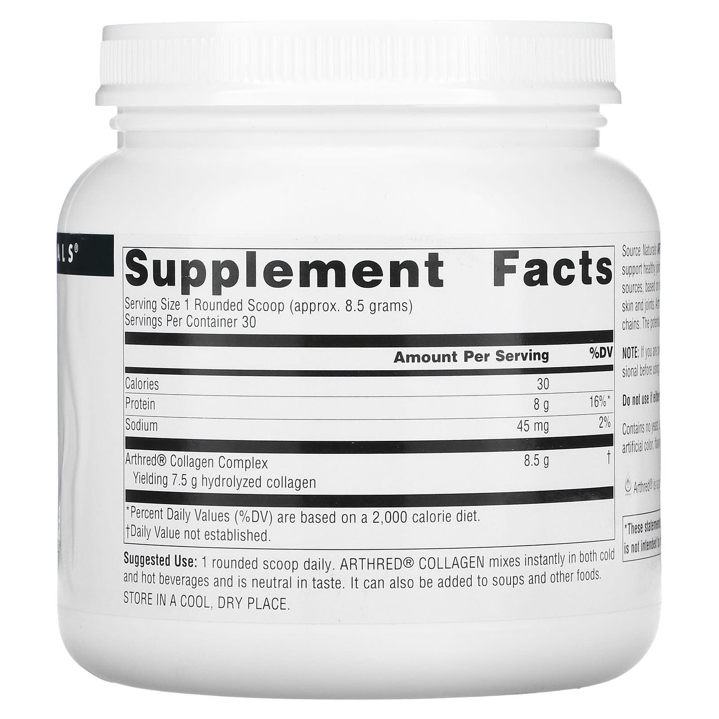 Source Naturals, Arthred Collagen, 9 Oz UPC 021078009603 | Hilife Vitamins