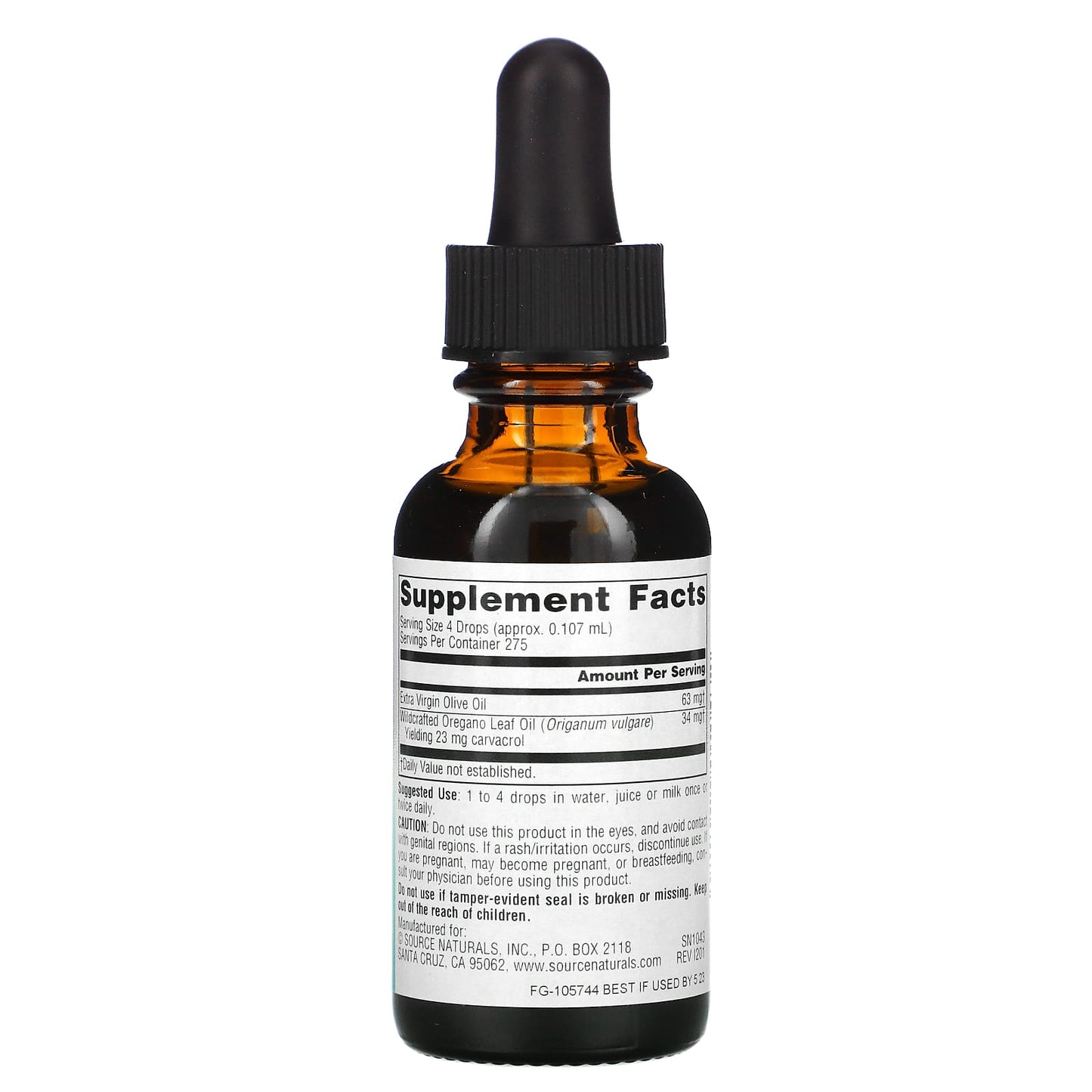 Source Naturals, Wellness Oil Of Oregano, 1 Oz UPC 021078010432 | Hilife Vitamins
