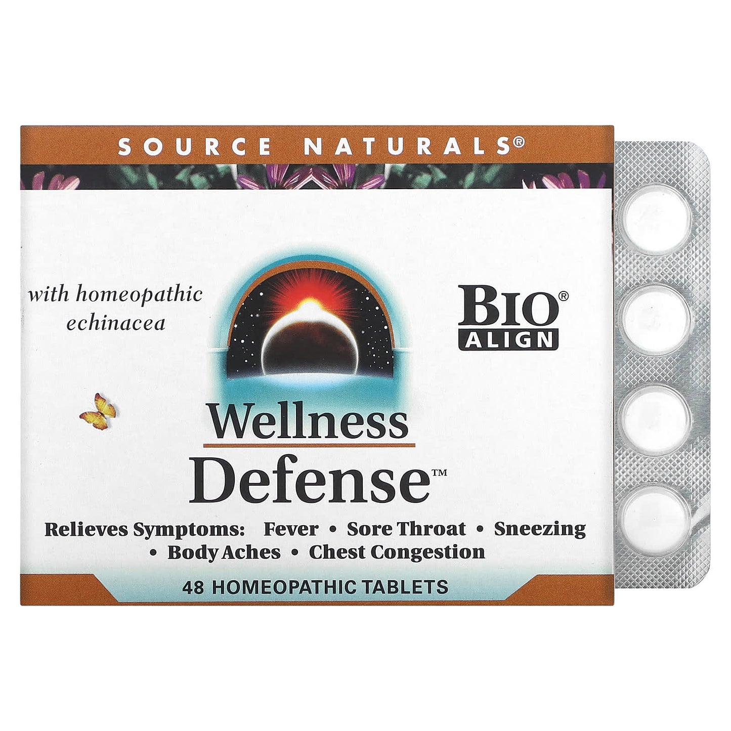 Source Naturals, Wellness Defense, 48 Tablets UPC 021078011644 | Hilife Vitamins