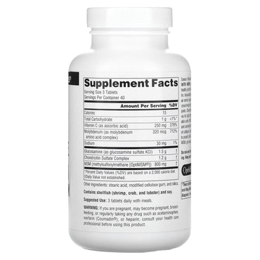 Source Naturals, Glucosamine Chondroitin Complex With Msm, 120 Tablets UPC 021078012542 | Hilife Vitamins