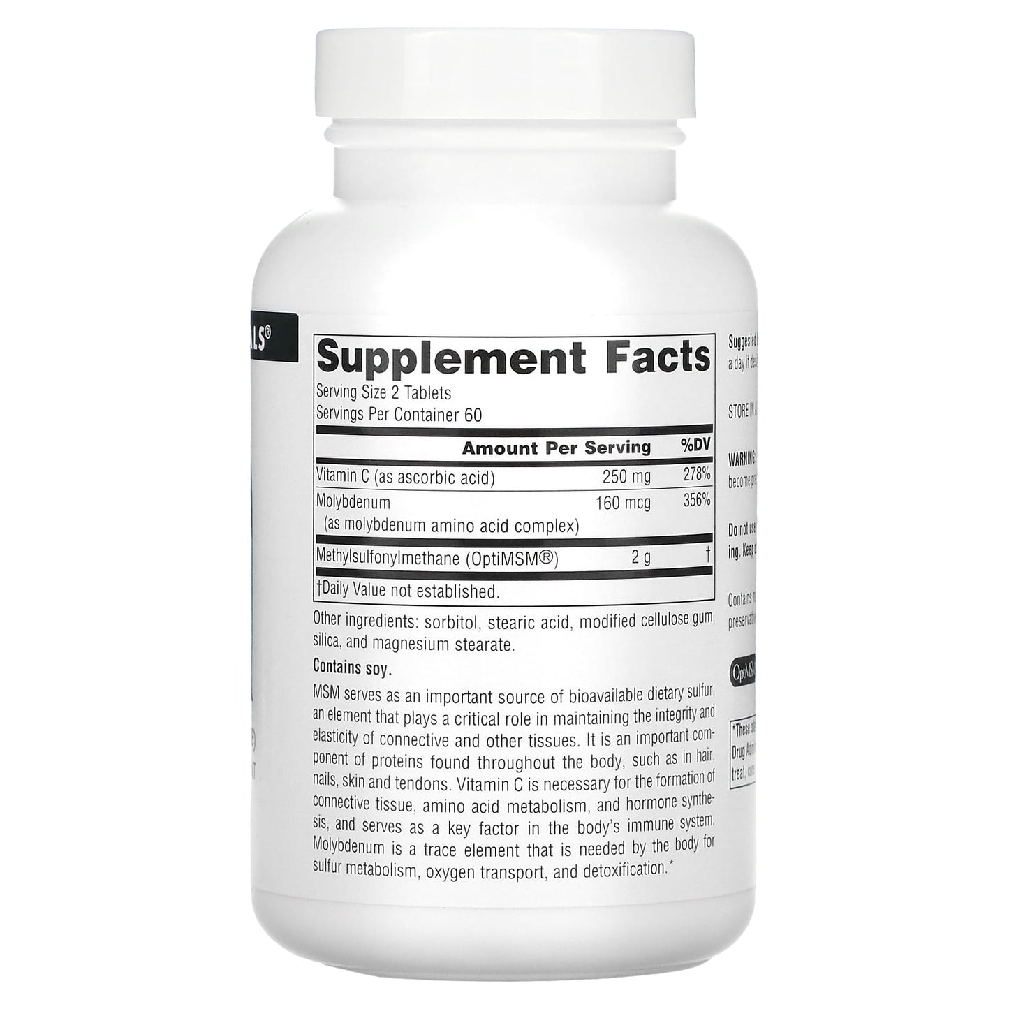 Source Naturals, Msm With Vitamin C 1000 mg, 120 Tablets UPC 021078012894 | Hilife Vitamins