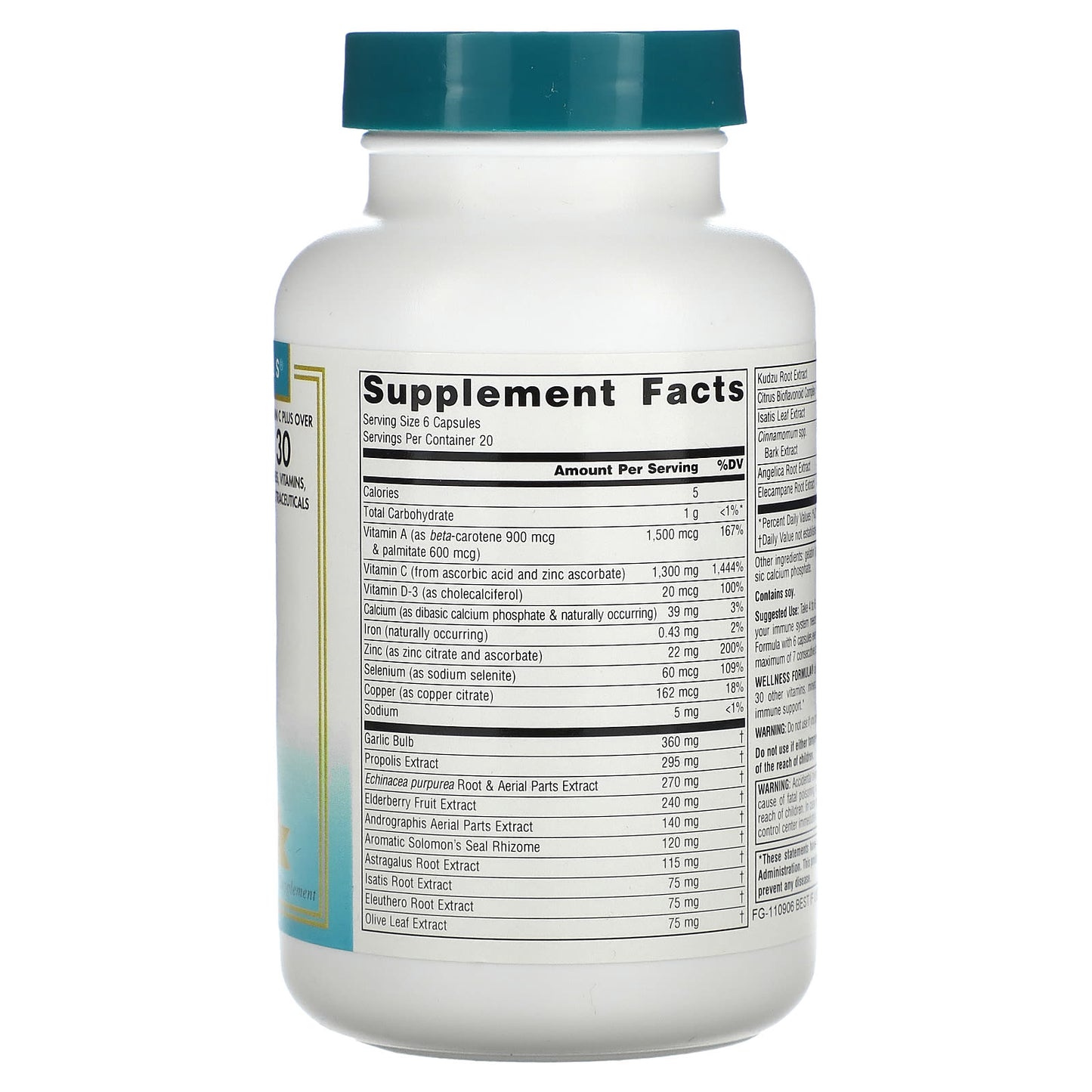Source Naturals, Wellness Formula, 120 Capsules UPC 021078014256 | HiLife Vitamins