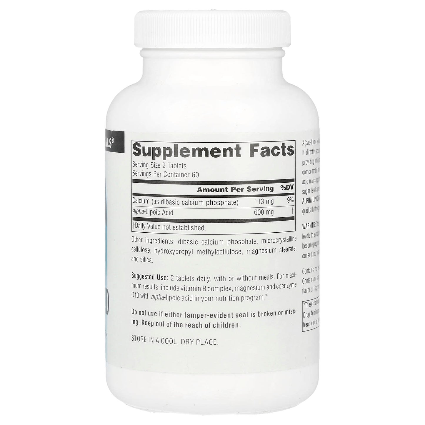 Source Naturals, Alpha Lipoic Acid, Timed Release, 120 Tablets UPC 021078014331 | Hilife Vitamins