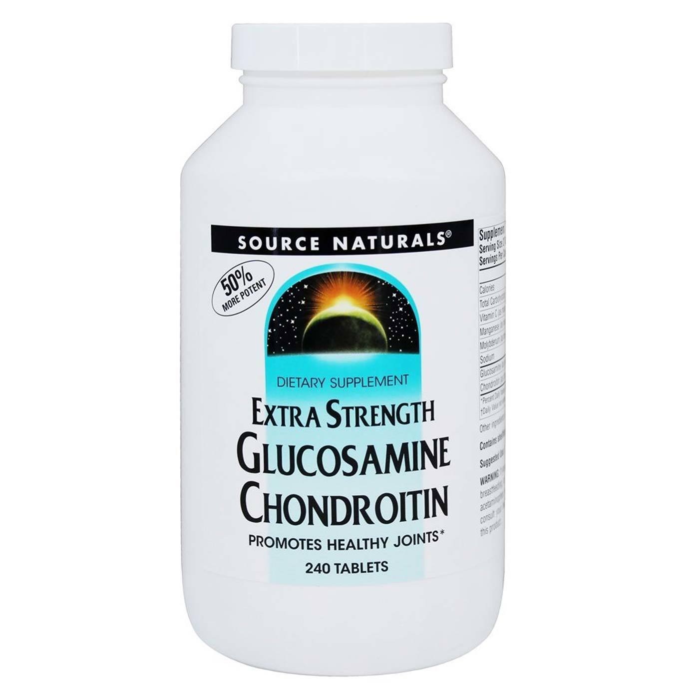 Source Naturals, Glucosamine Chondroitin, Extra Strength, 240 Tablets UPC 021078014393 | Hilife Vitamins