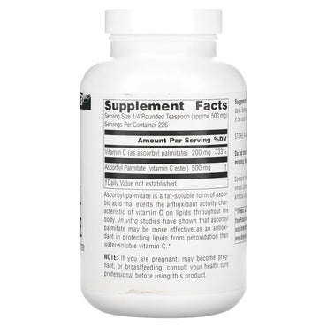 Source Naturals, Ascorbyl Palmitate, 4 Oz oz UPC 021078014676 | Hilife Vitamins