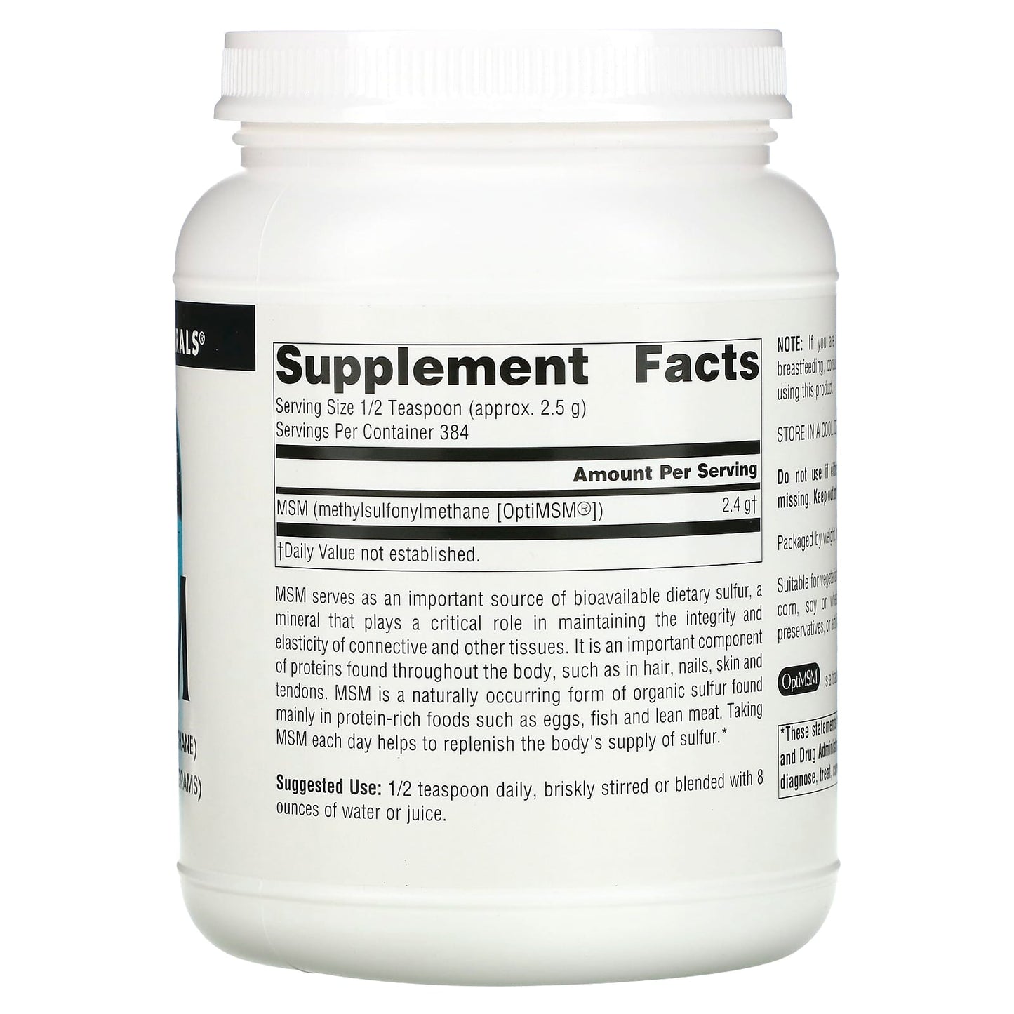 Source Naturals, MSM, 35 Oz gm UPC 021078014973 | Hilife Vitamins