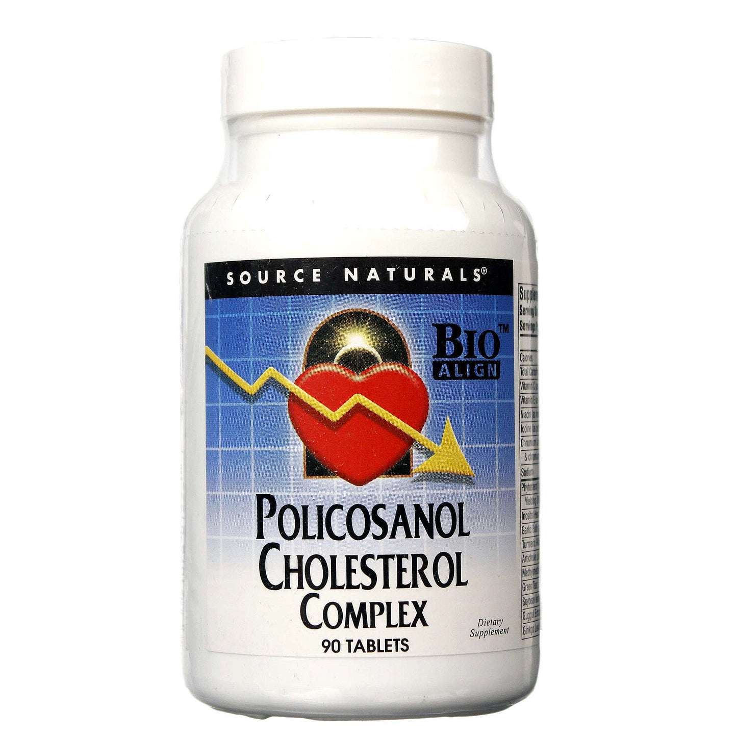 Source Naturals, Policosanol Cholesterol Complex, 90 Tablets UPC 021078015321 | Hilife Vitamins