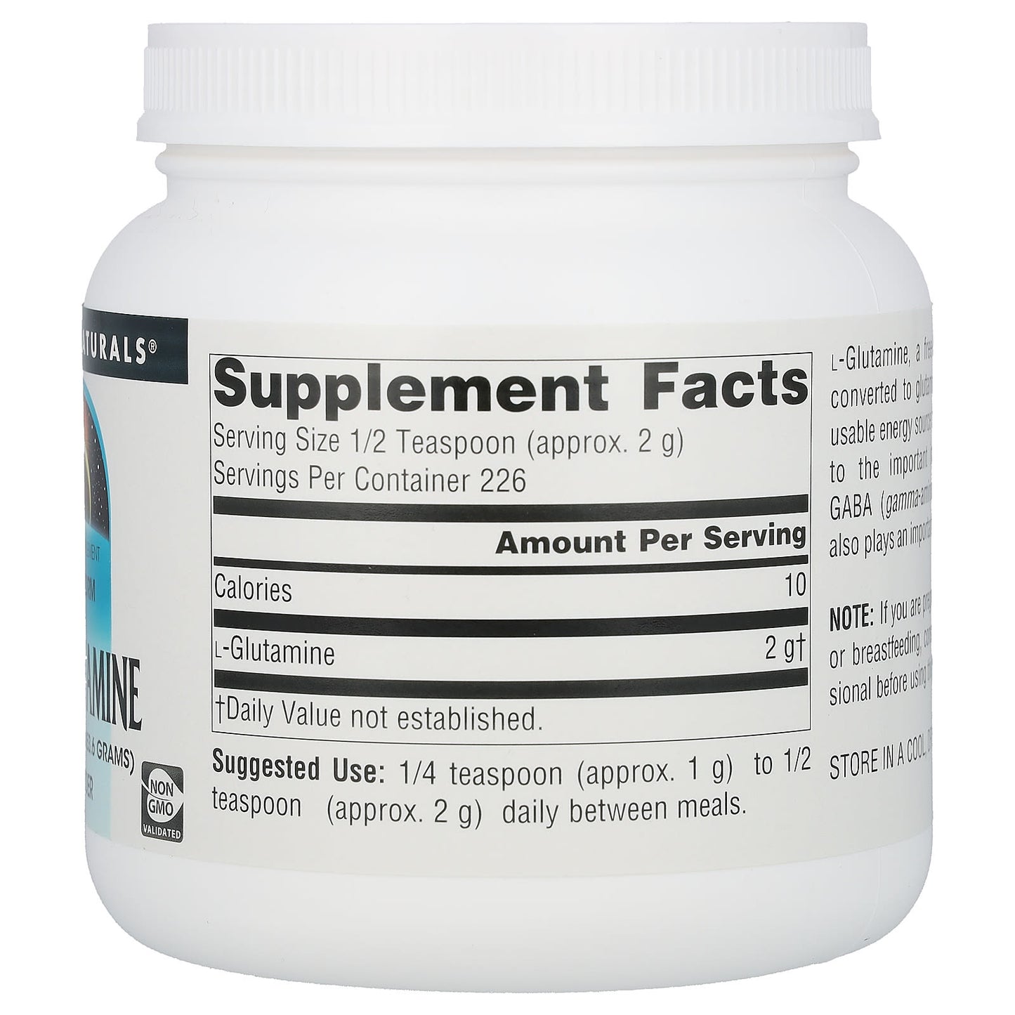 Source Naturals, L-Glutamine, 16 Oz lb UPC 021078015482 | Hilife Vitamins