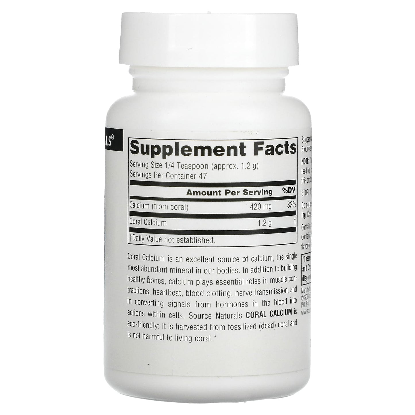 Source Naturals, Coral Calcium, 2 Oz UPC 021078015659 | Hilife Vitamins