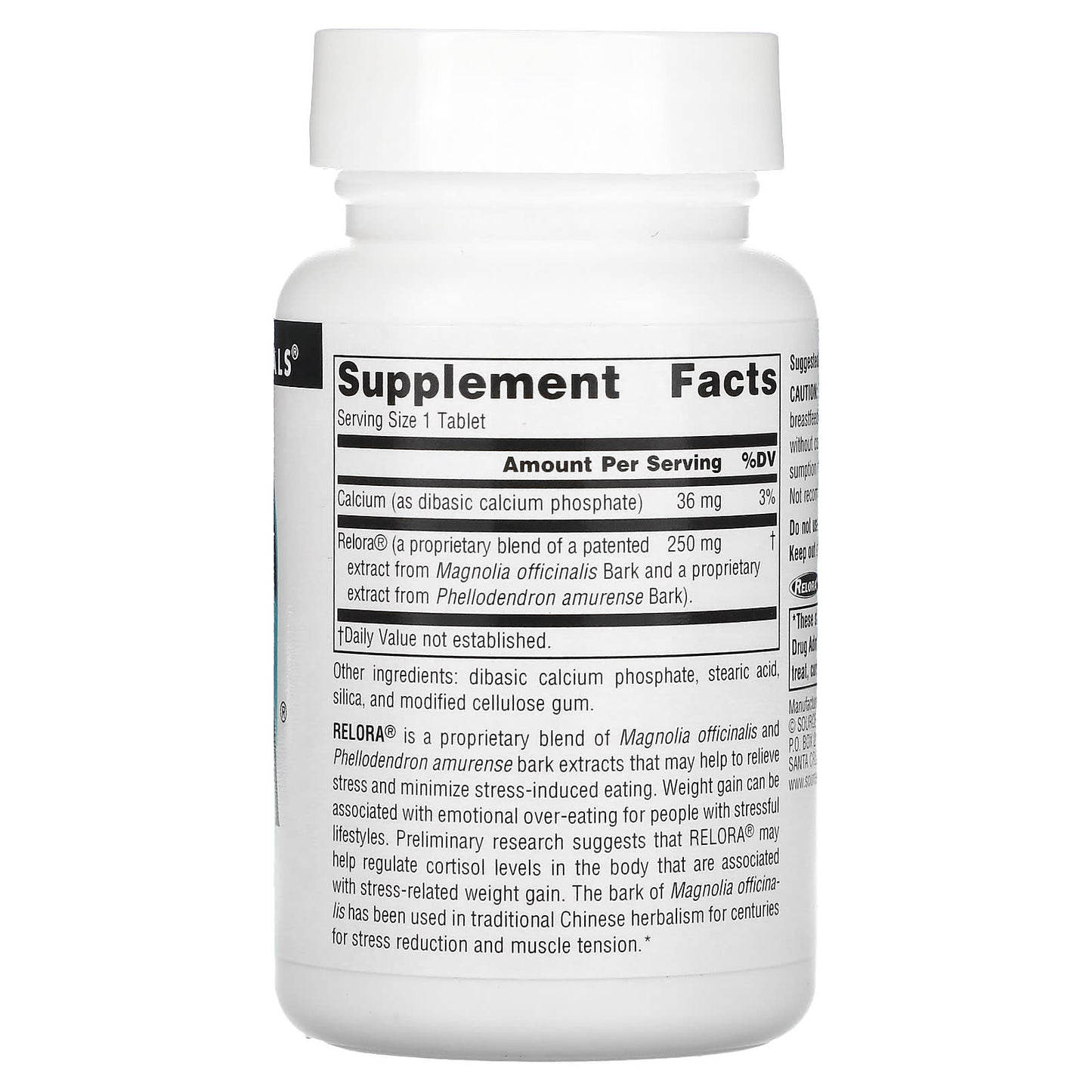 Source Naturals, Relora® 250 mg, 90 Tablets UPC 021078015697 | Hilife Vitamins