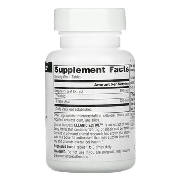 Source Naturals, Ellagic Active™ 300 mg, 60 Tablets UPC 021078016304 | Hilife Vitamins