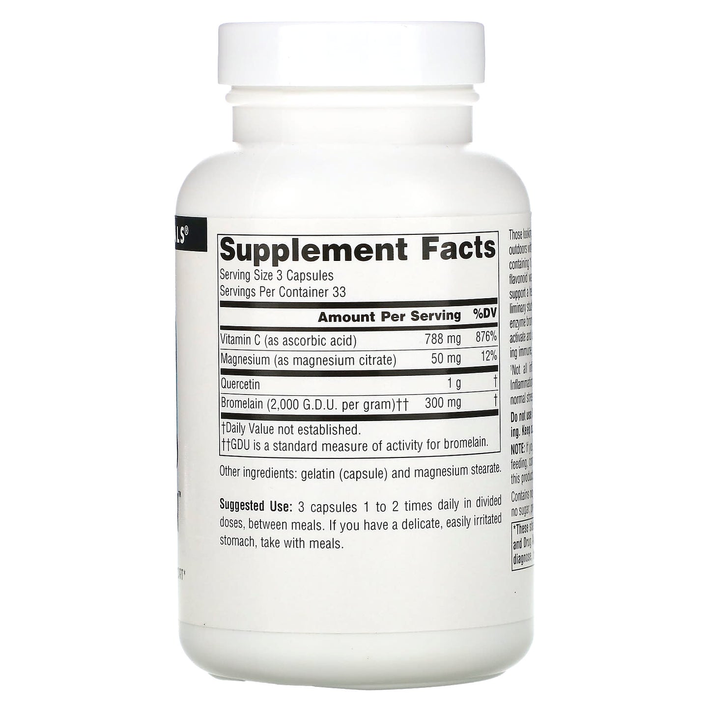 Source Naturals, Activated Quercetin™, 100 Capsules UPC 021078016908 | Hilife Vitamins