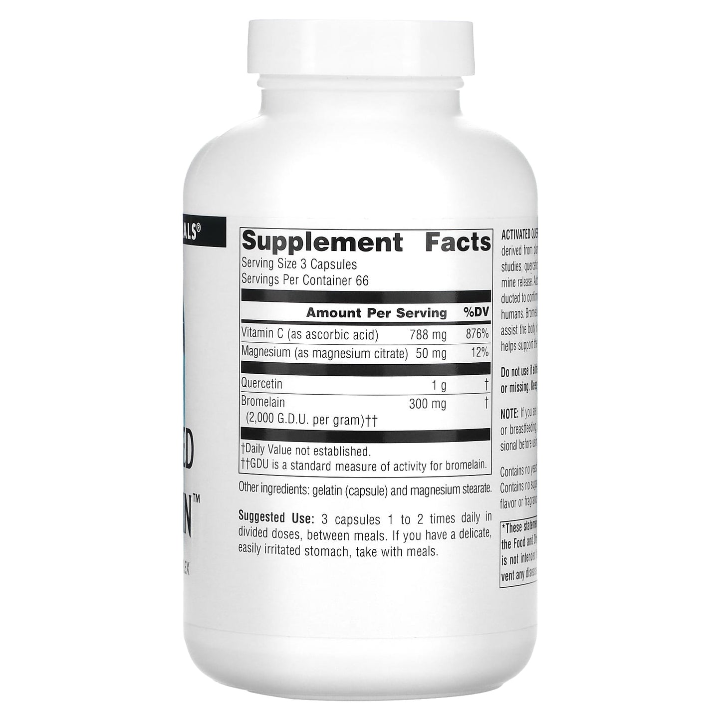 Source Naturals, Activated Quercetin, 200 Capsules UPC 021078016915 | Hilife Vitamins