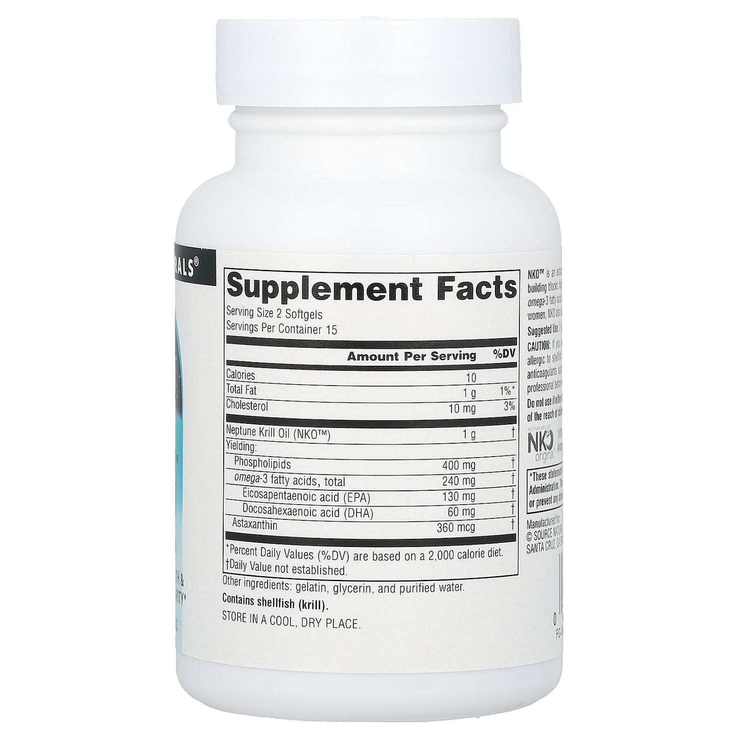 Source Naturals, NKO® Neptune Krill Oil 500 mg, 30 Softgels UPC 021078017127 | Hilife Vitamins