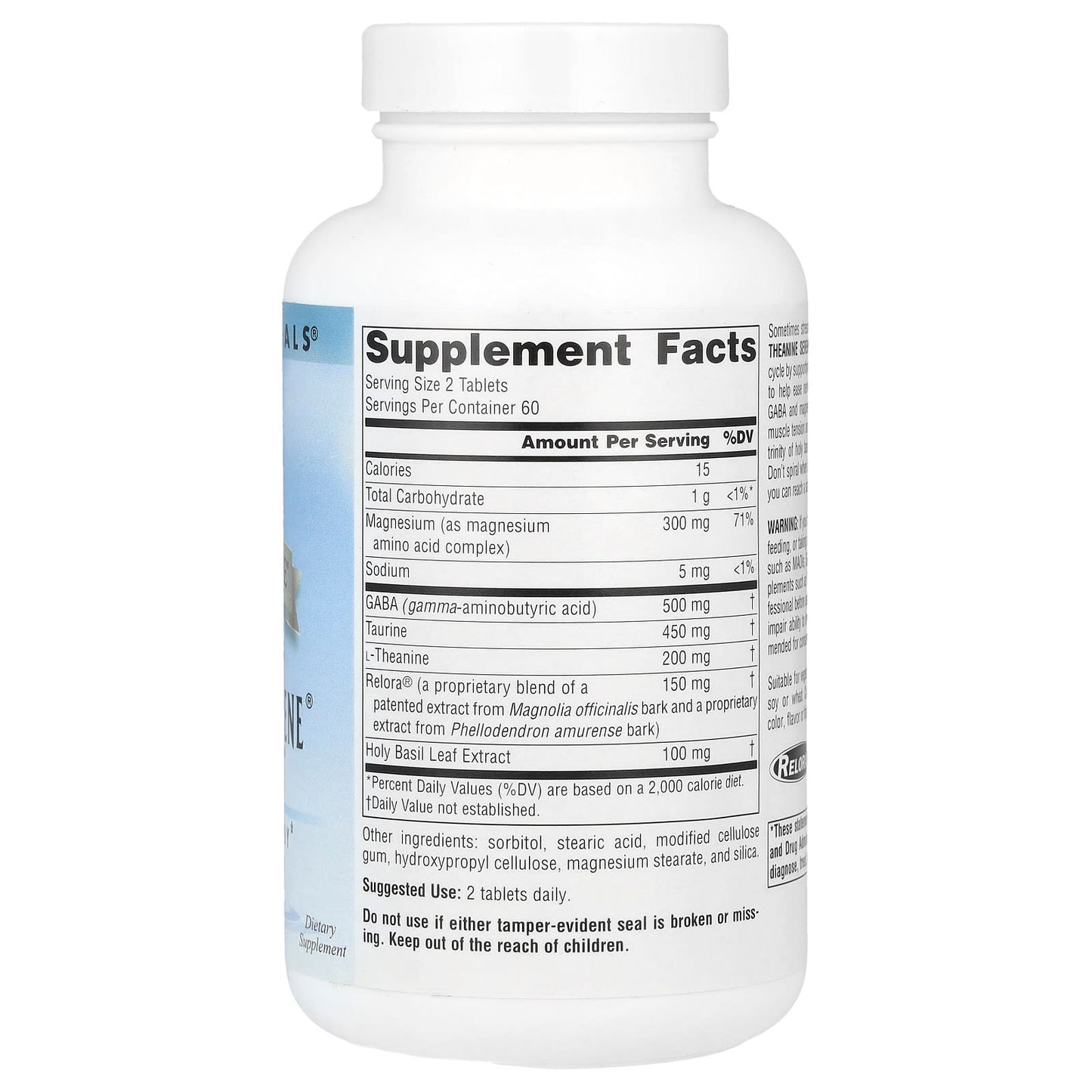 Source Naturals, Serene Science, Theanine Serene with Relora, 120 Tablets UPC 021078017738 | Hilife Vitamins
