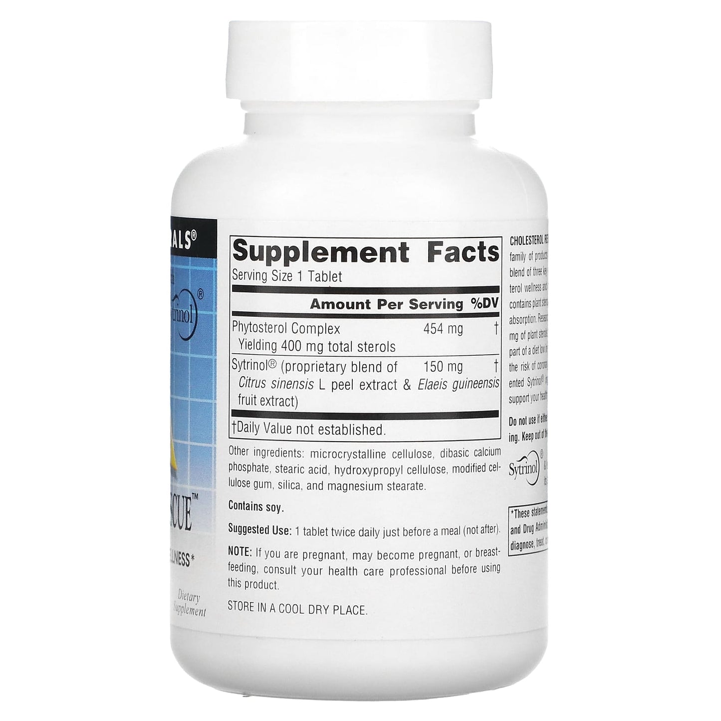 Source Naturals, Cholesterol Rescue™ 604 mg, 60 Tablets UPC 021078017813 | Hilife Vitamins