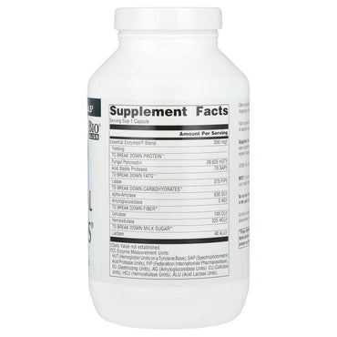 Source Naturals, Daily Essential Enzymes®, 500 mg, 360 Capsules UPC 021078018049 | Hilife Vitamins