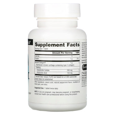Source Naturals, Hyaluronic Acid 100 mg, 30 Tablets UPC 021078018131 | Hilife Vitamins