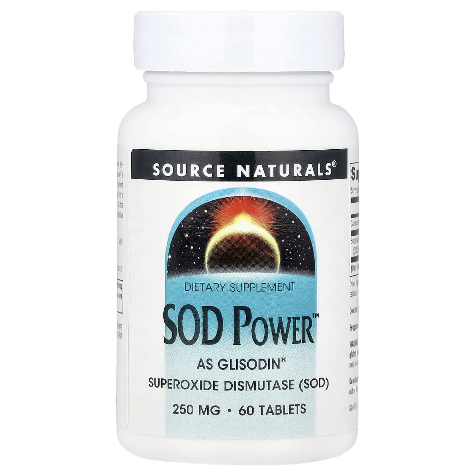 Source Naturals, SOD Power, 250 mg, 60 Tablets UPC 021078018735 | Hilife Vitamins