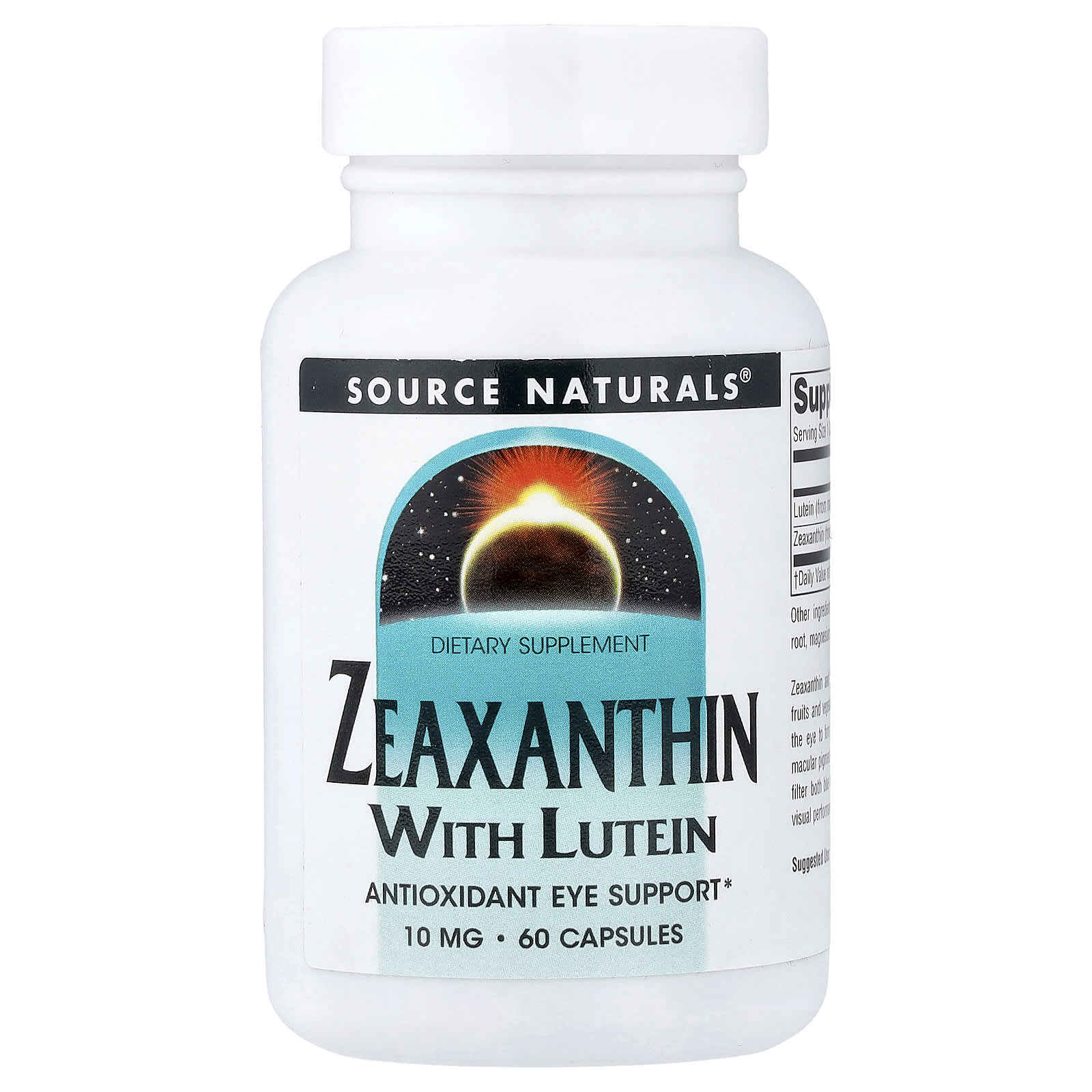 Source Naturals, Zeaxanthin With Lutein, 60 Capsules UPC 021078018827 | Hilife Vitamins
