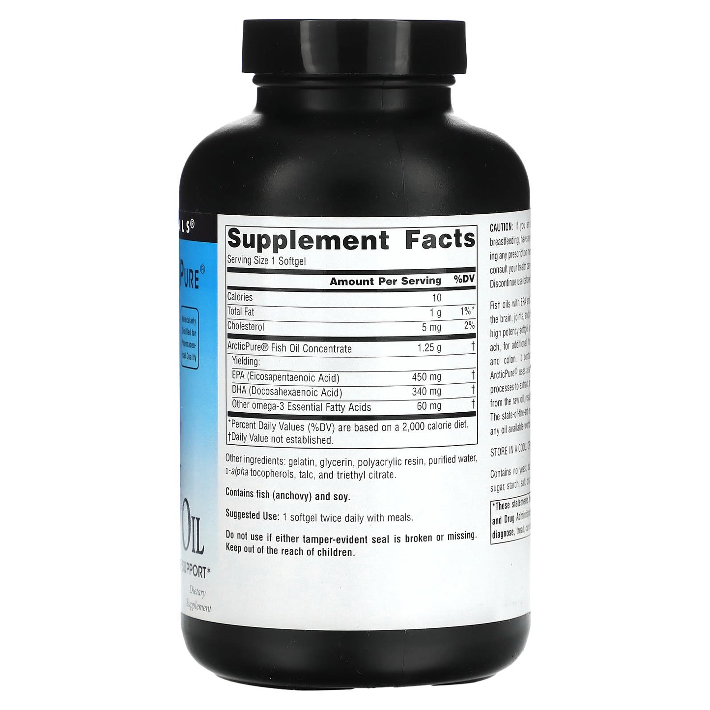Source Naturals, Arctic Pure, Enteric Coated Ultra Potency, Omega-3 Fish Oil, 850 mg, 120 Softgels UPC 021078020172