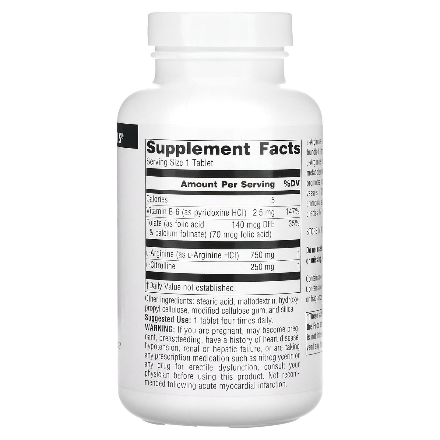 Source Naturals, L-Arginine L-Citrulline Complex 1000 mg, 120 Tablets UPC 021078020431 | Hilife Vitamins
