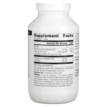 Source Naturals, L-Arginine L-Citrulline Complex 1000 mg, 240 Tablets UPC 021078020509 | Hilife Vitamins