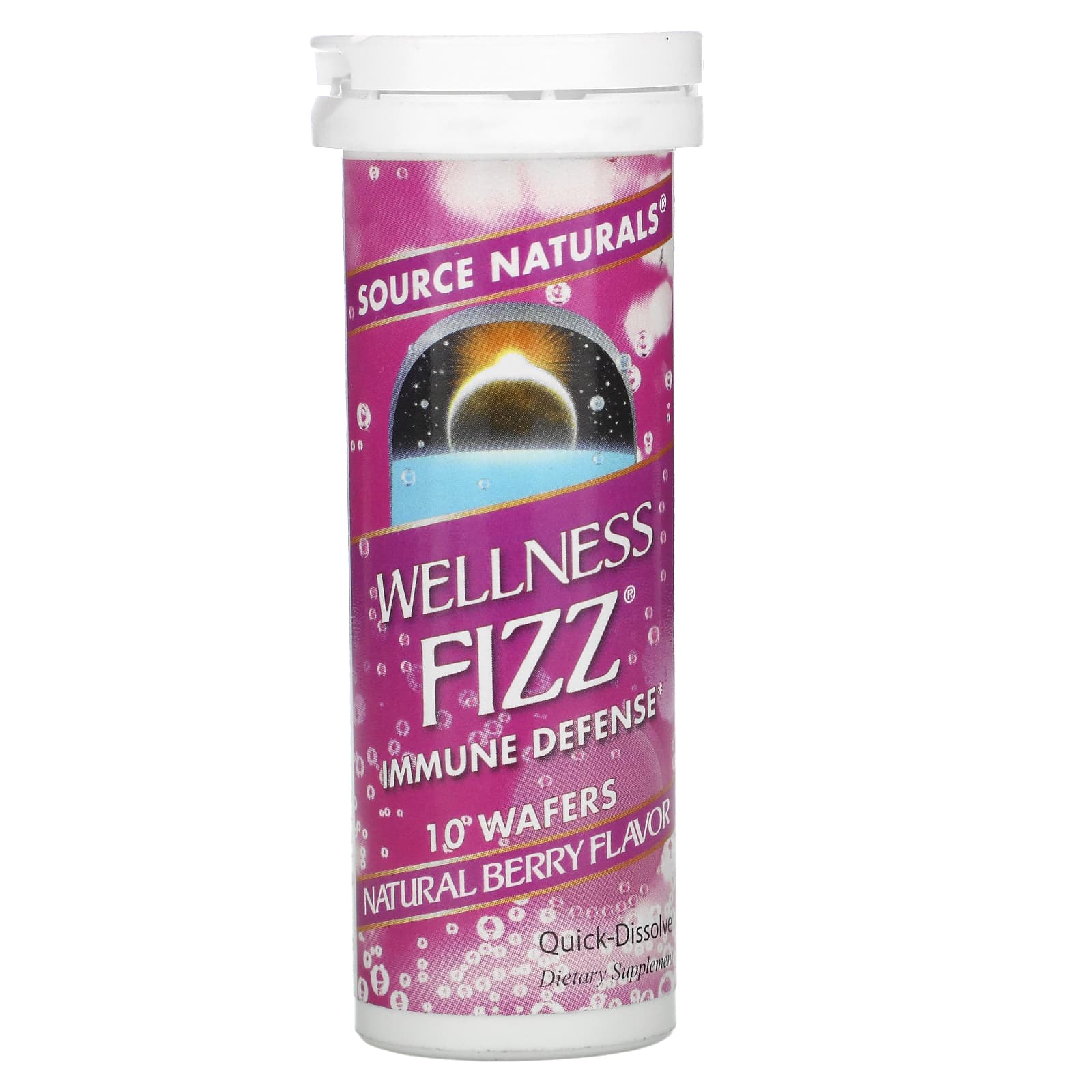Source Naturals, Wellness Fizz Berry, 10 Wafers UPC 021078020516 | Hilife Vitamins