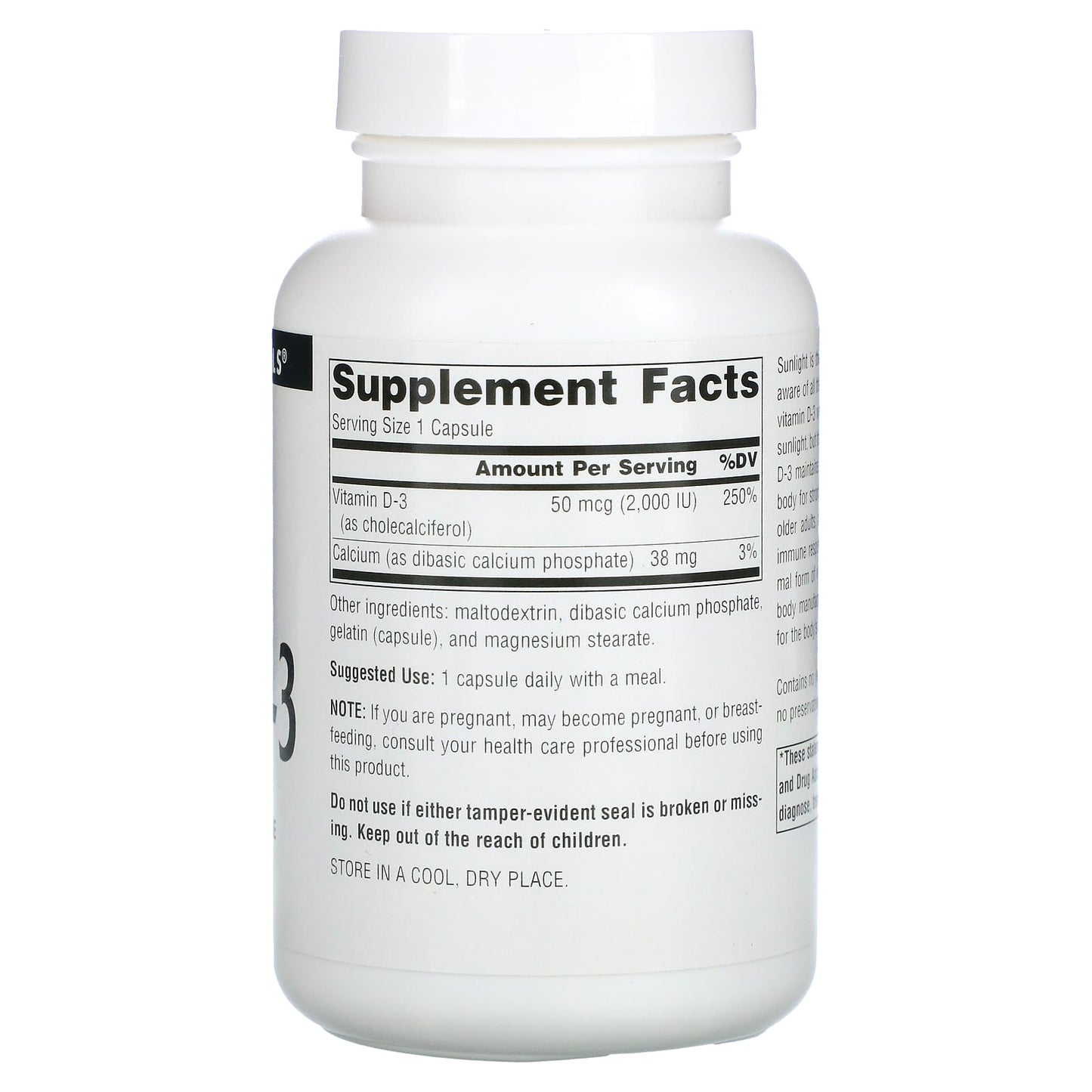 Source Naturals, Vitamin D-3 2000 IU, 200 Capsules UPC 021078021452 | Hilife Vitamins