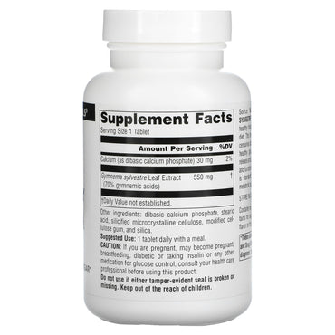 Source Naturals, Ultra Potency Gymnema Sylvestre 550 mg, 120 Tablets UPC 021078021537 | Hilife Vitamins
