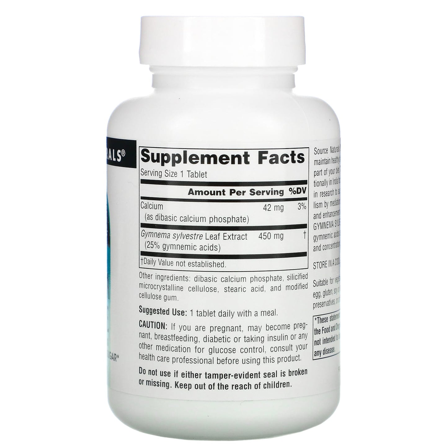 Source Naturals, Gymnema Sylvestre 450 mg, 120 Tablets UPC 021078021612 | Hilife Vitamins