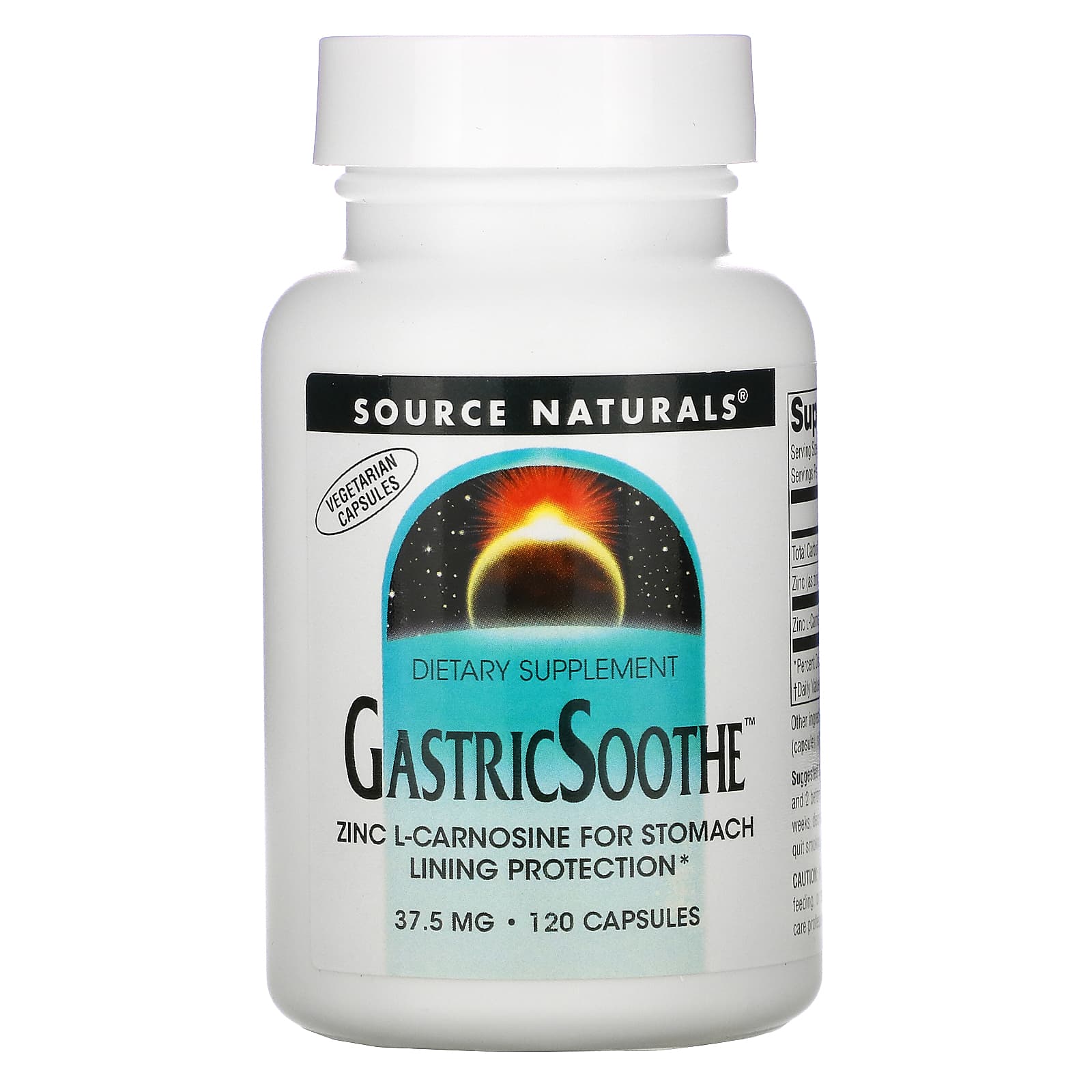 Source Naturals, Gastricsoothe 37.5 mg, 120 Capsules UPC 021078022978 | Hilife Vitamins