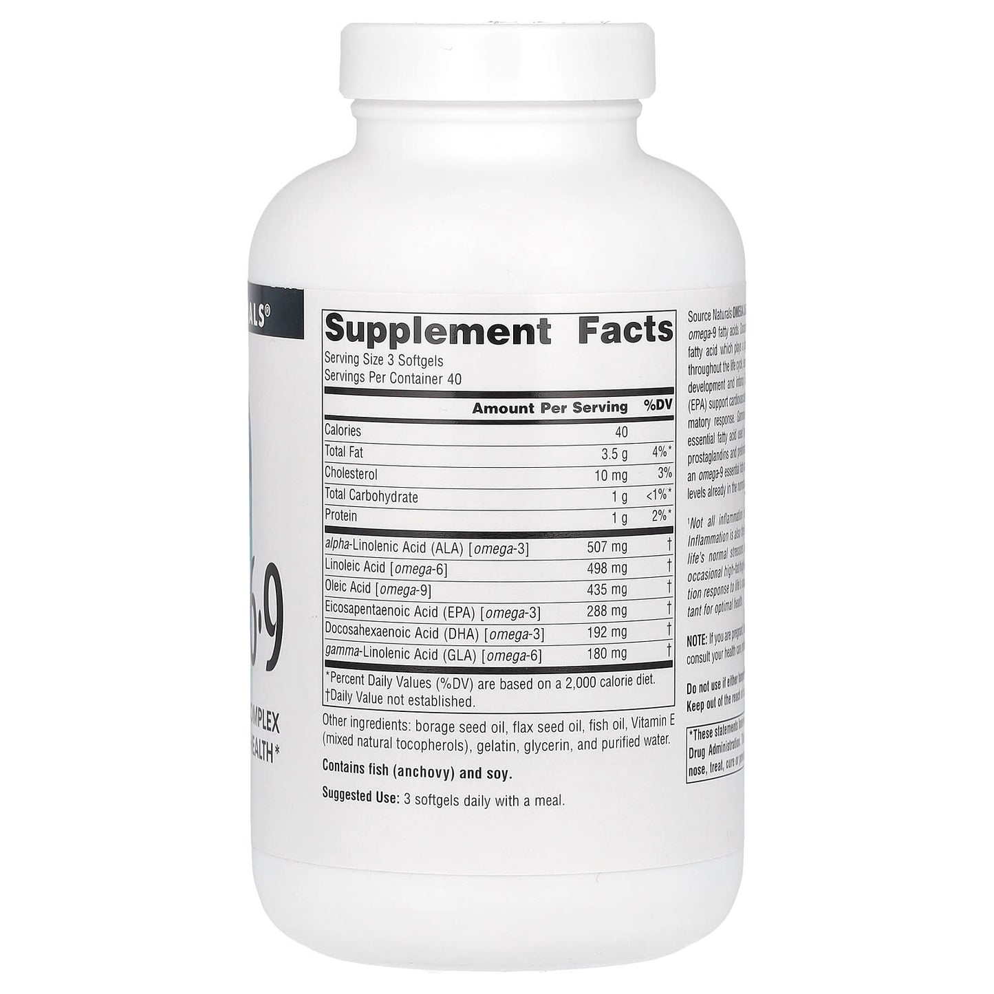 Source Naturals, Omega 3-6-9, 120 Softgels UPC 021078023180 | Hilife Vitamins