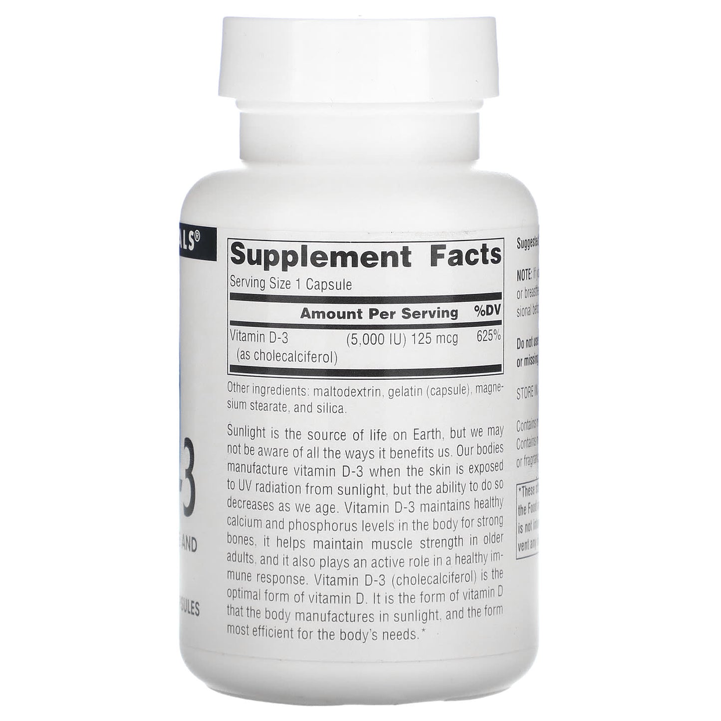 Source Naturals, Vitamin D-3 5000 IU, 120 Capsules UPC 021078023371 | Hilife Vitamins