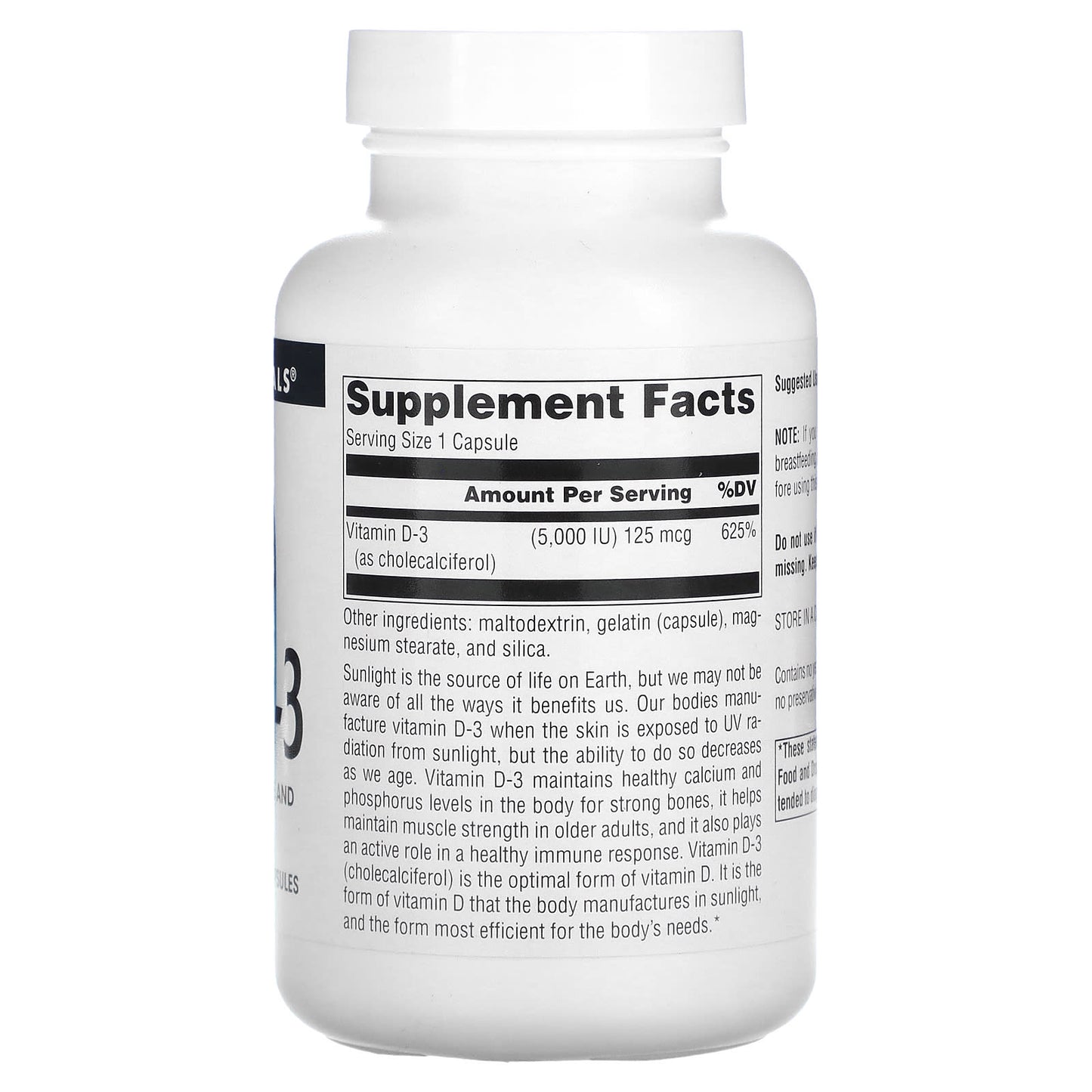 Source Naturals, Vitamin D-3 5000 IU, 240 Capsules UPC 021078023388 | Hilife Vitamins