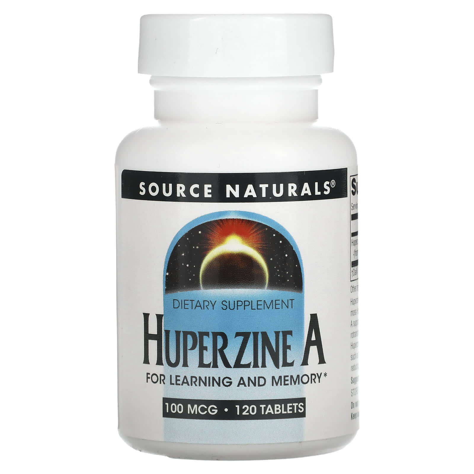 Source Naturals, Huperzine A 100 Mcg, 120 Tablets UPC 021078024101 | Hilife Vitamins
