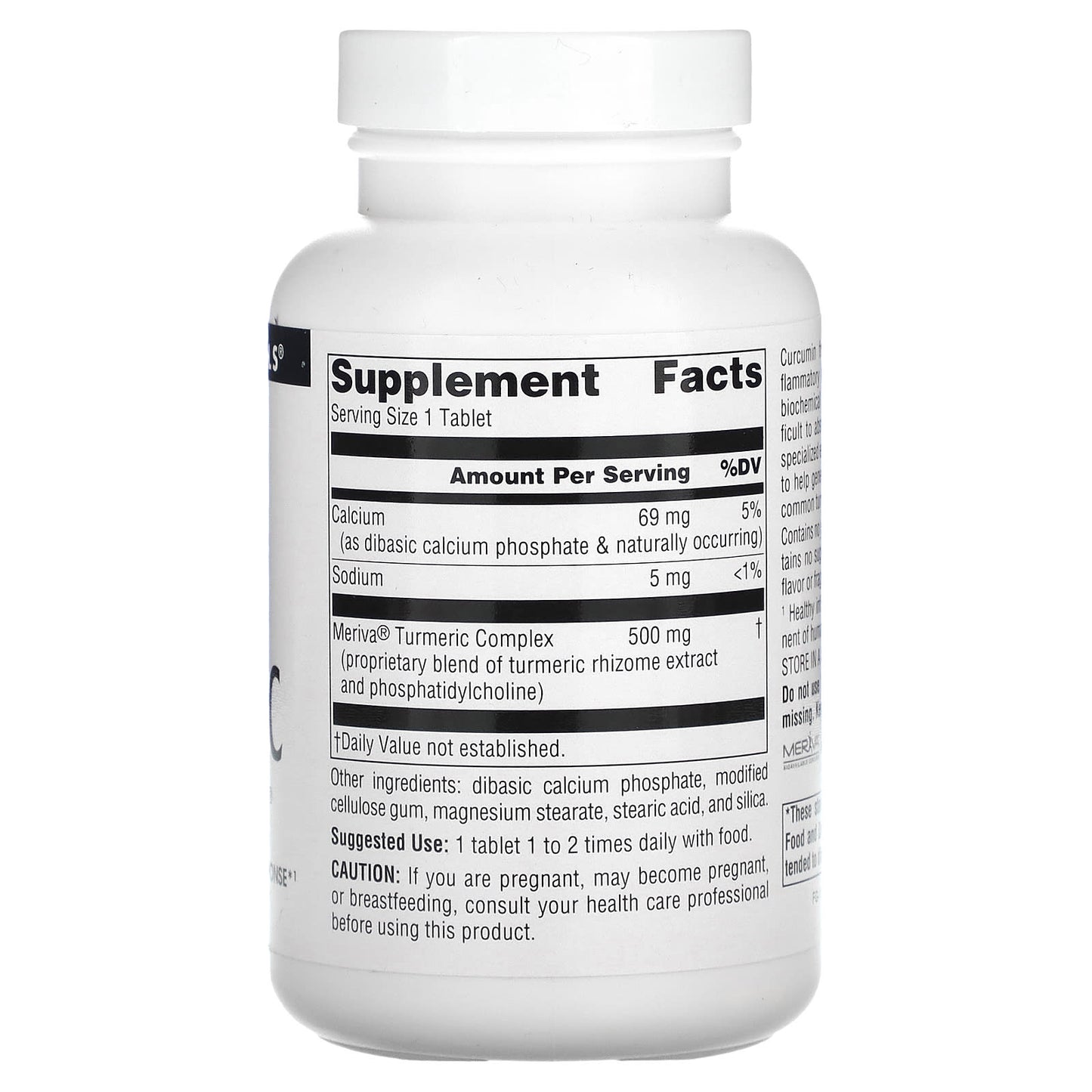 Source Naturals, Turmeric with Meriva® 500 mg, 120 Tablets UPC 021078024217 | Hilife Vitamins