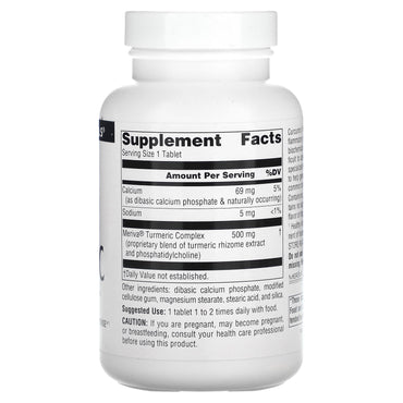 Source Naturals, Turmeric with Meriva® 500 mg, 120 Tablets UPC 021078024217 | Hilife Vitamins