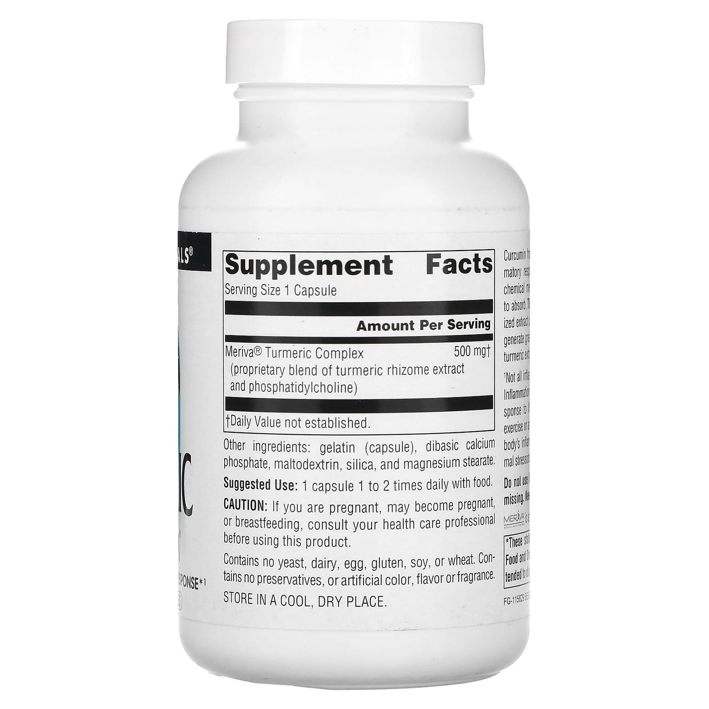 Source Naturals, Turmeric with Meriva® 500 mg, 120 Capsules UPC 021078024248 | Hilife Vitamins