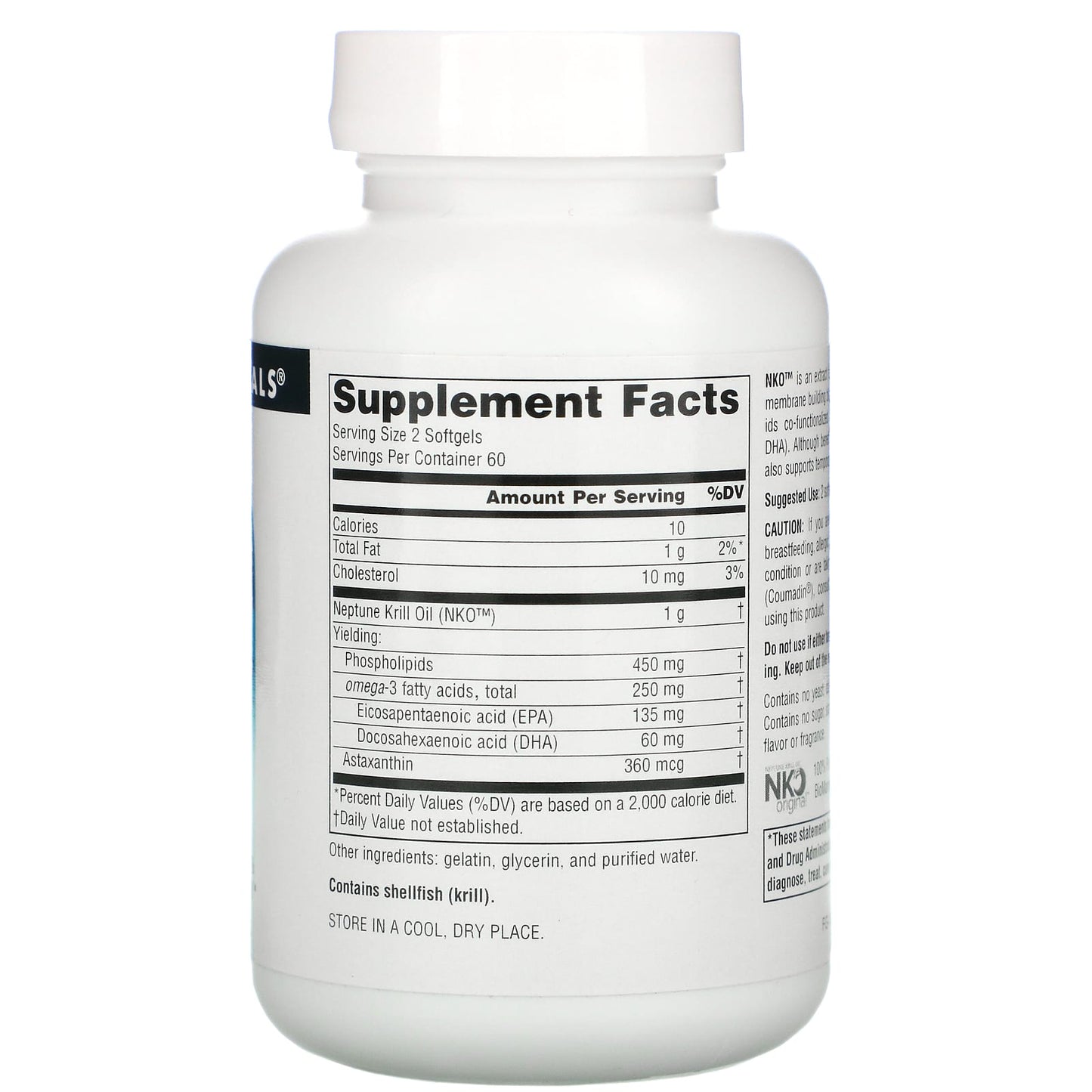 Source Naturals, Nko Neptune Krill Oil 500 mg, 120 Softgels UPC 021078024262 | Hilife Vitamins