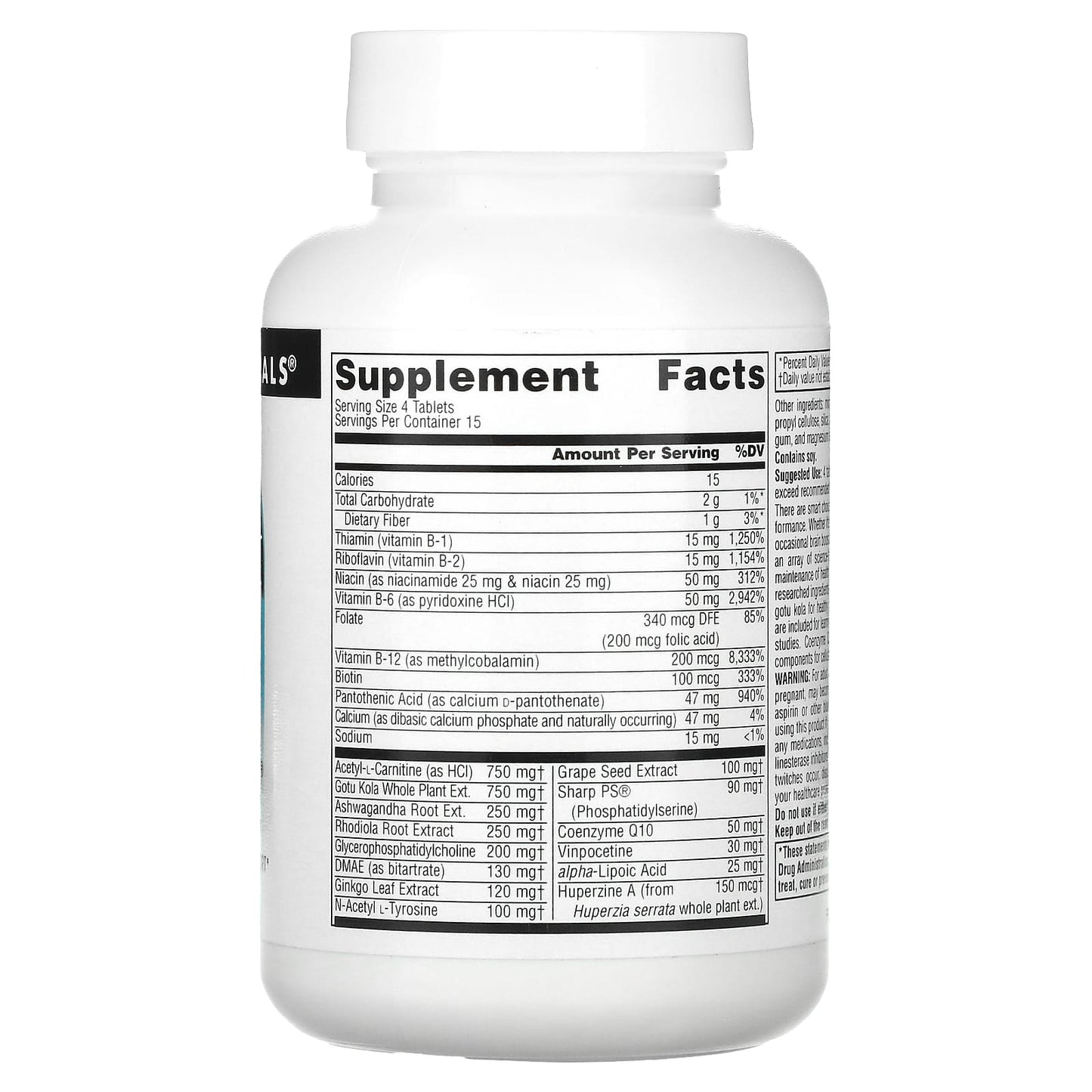 Source Naturals, Brain Charge®, 60 Tablets UPC 021078026143 | Hilife Vitamins