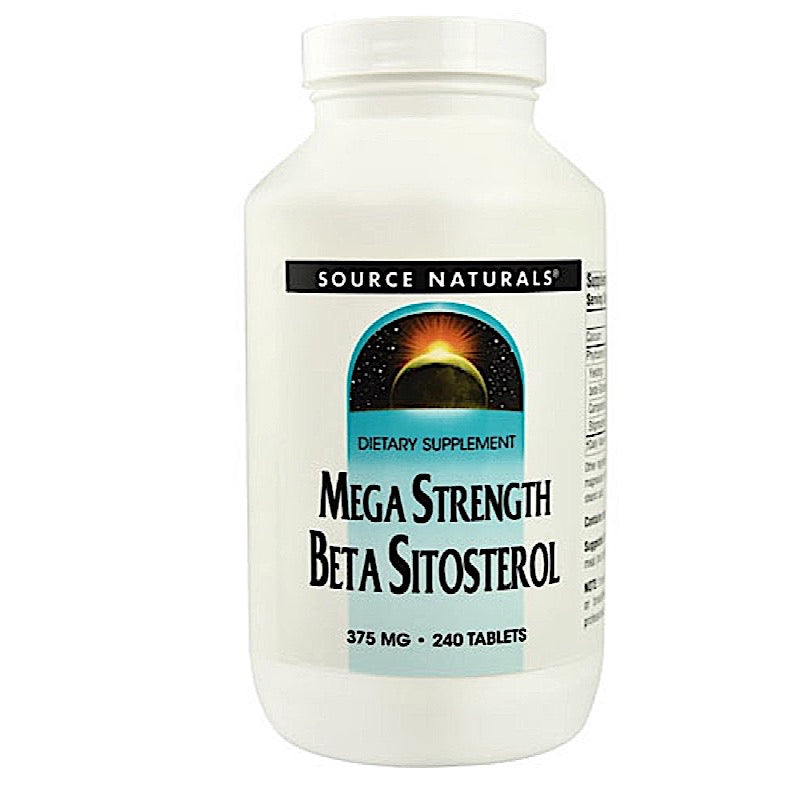 Source Naturals, Beta Sitosterol Mega Strength 375 mg, 240 Tablets UPC 021078026259 | Hilife Vitamins
