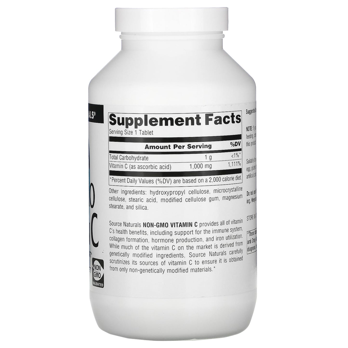Source Naturals, Non-GMO Vitamin C 1000 mg, 240 Tablets UPC 021078026280 | Hilife Vitamins