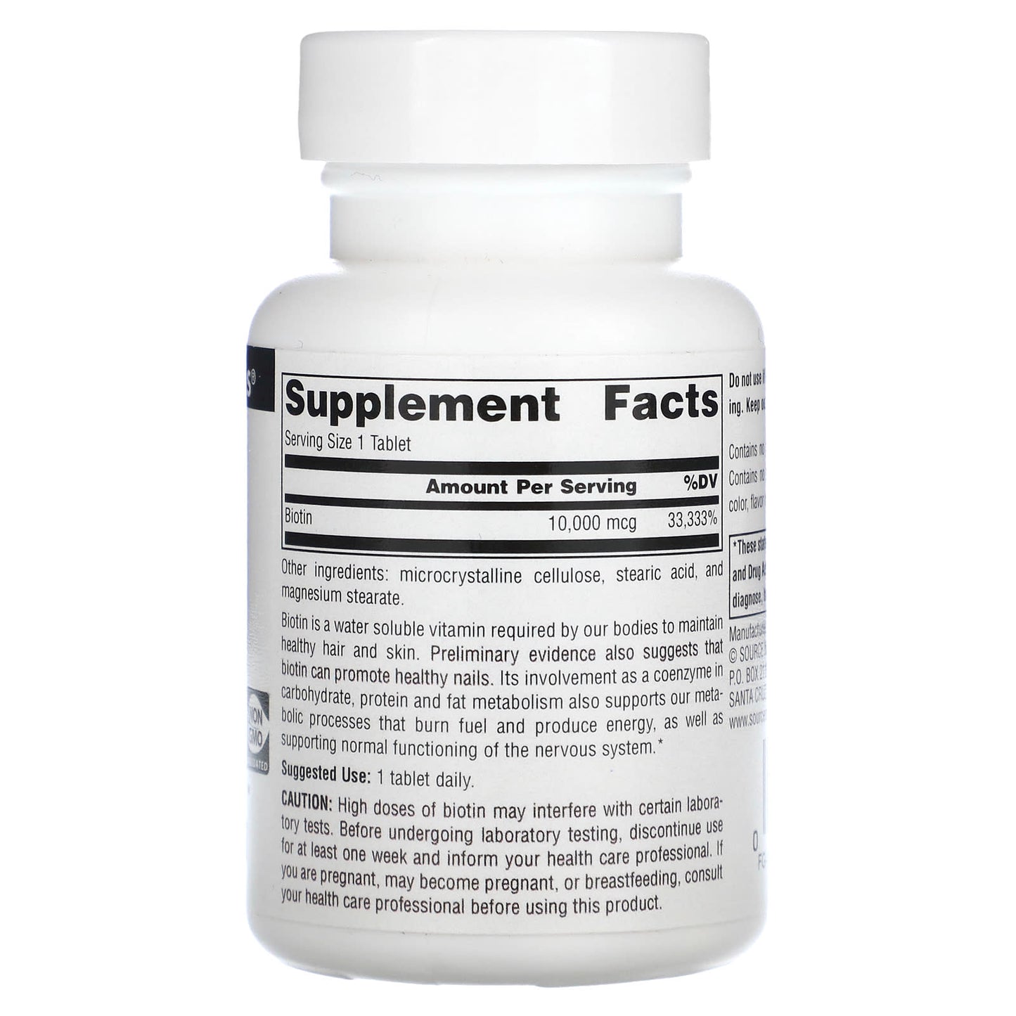 Source Naturals, Biotin 10000 mcg, 120 Tablets UPC 021078026334 | Hilife Vitamins