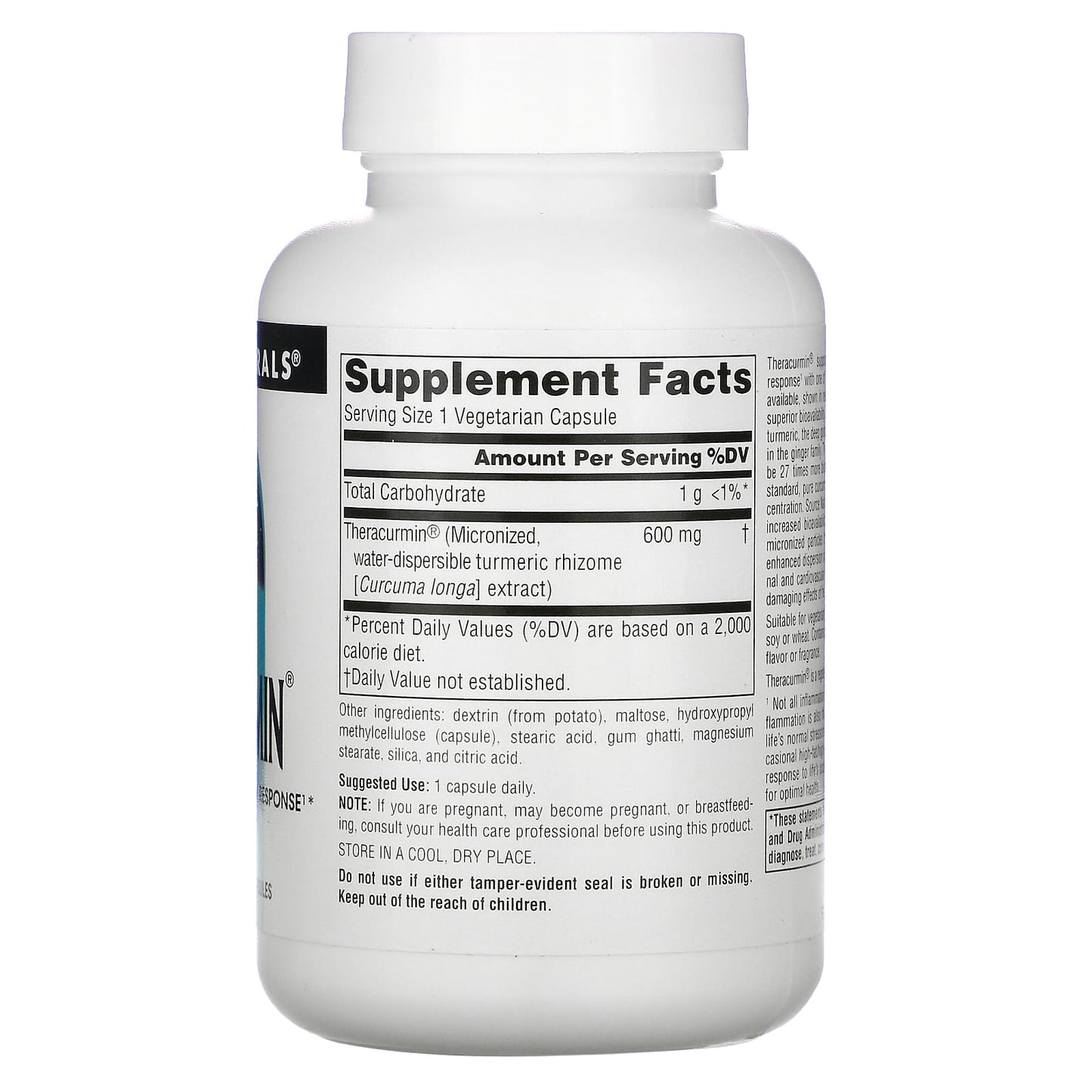 Source Naturals, Theracurmin 600 mg, 60 Capsules UPC 021078026501 | Hilife Vitamins