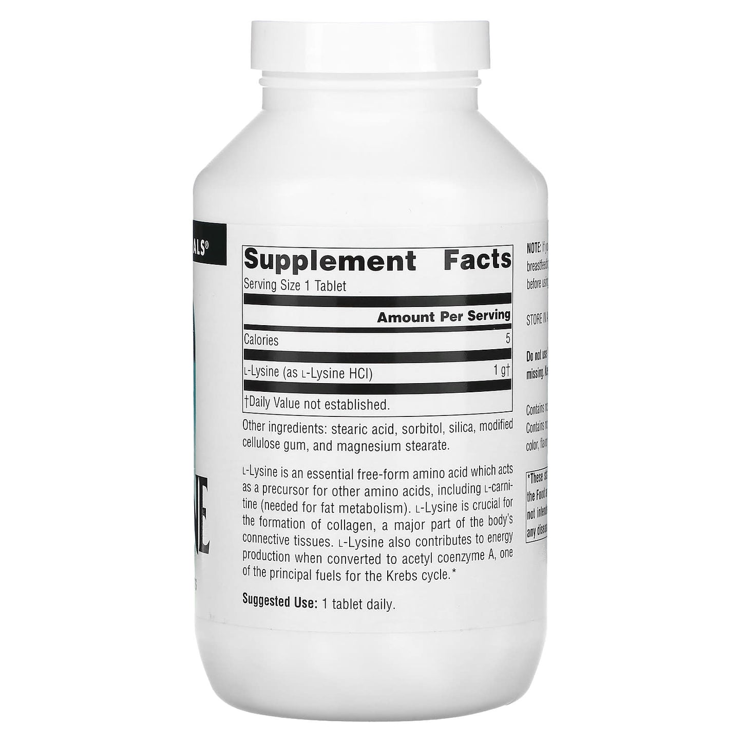 Source Naturals, L-Lysine 1000 mg, 200 Tablets UPC 021078026808 | Hilife Vitamins